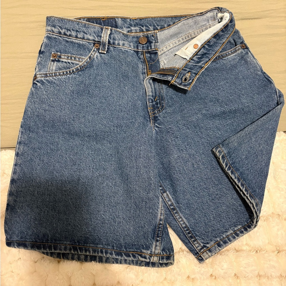 Levi's Distressed Blue Denim Shorts